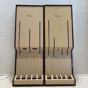 Set of 2 CUTCO Kitchen Knife  K1743 & F1744 Wall Hanger Drawer Trays No Knives